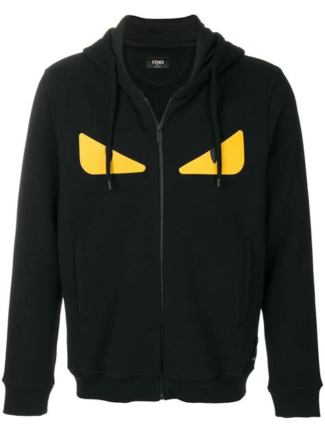 fendi hoodie mens zipper mouth|farfetch hoodie.